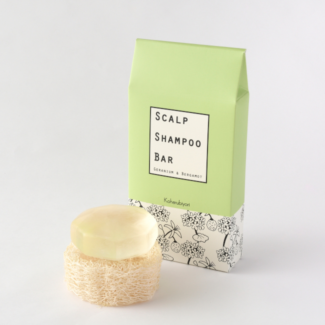 Liilii Online Shop By Linkline Koharubiyoriスカルプシャンプーバー ヘチマ製トレイ付 ゼラニウム ベルガモットの香り